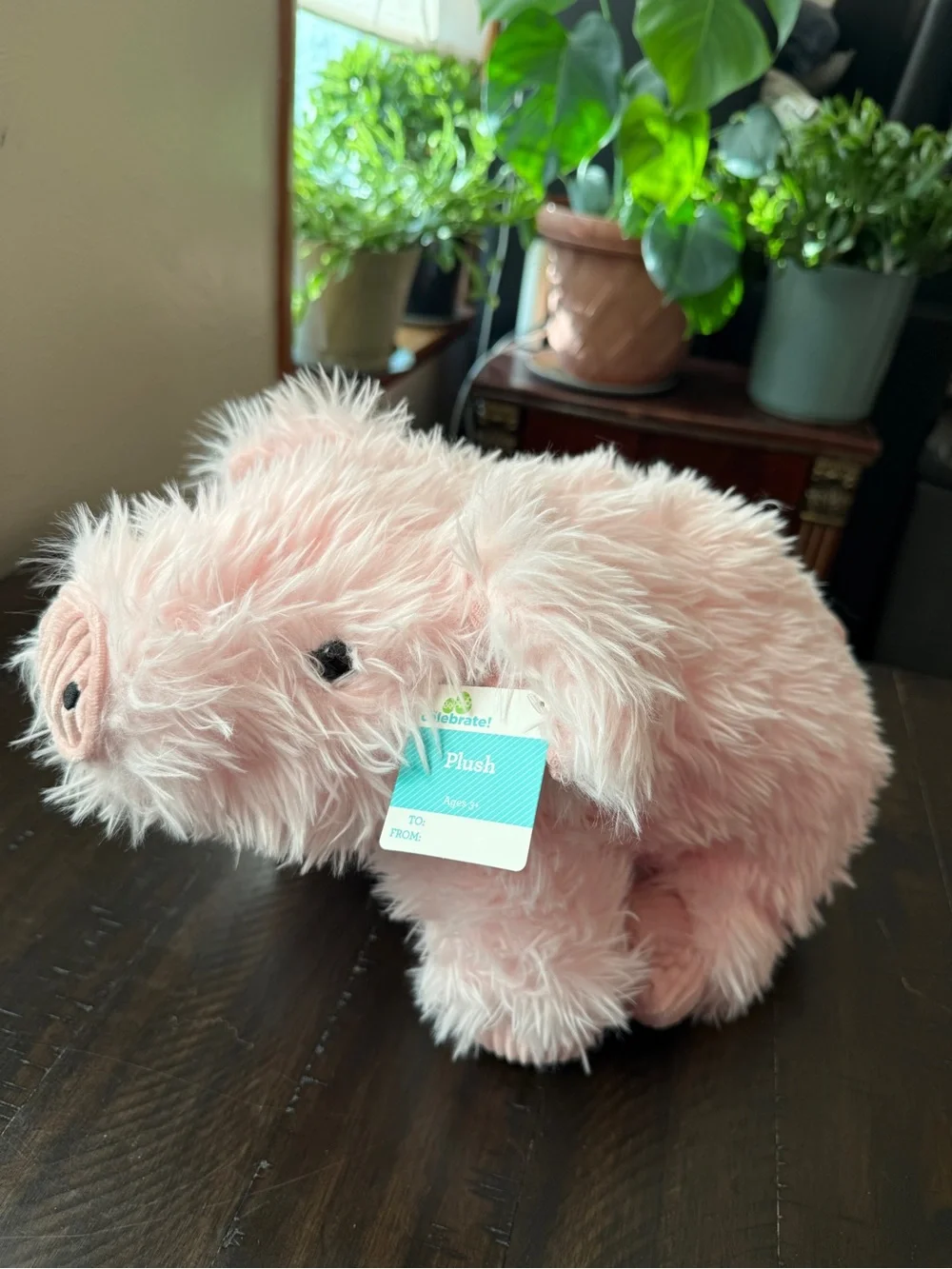 NWT Plush Light Pink Pig toy Soft and Cuddly
